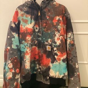custom tie dye carhart jacket